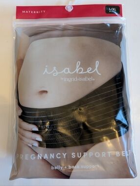 New Ingrid And Isabel Pregnancy Support Belt Black Size L/XL